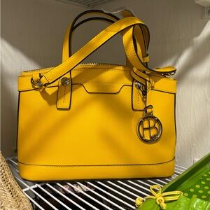 Henri Bendel yellow mini crossbody bag